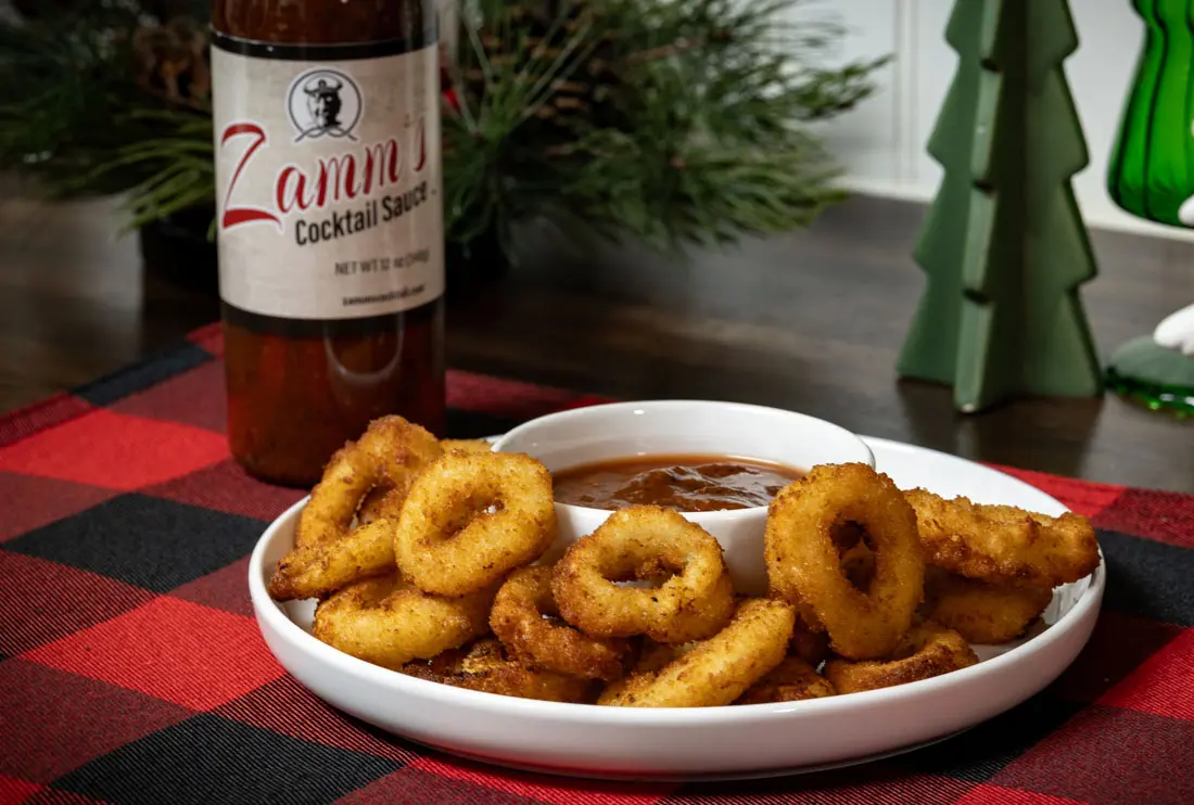Cocktail Calamari with Zamm’s Cocktail Sauce