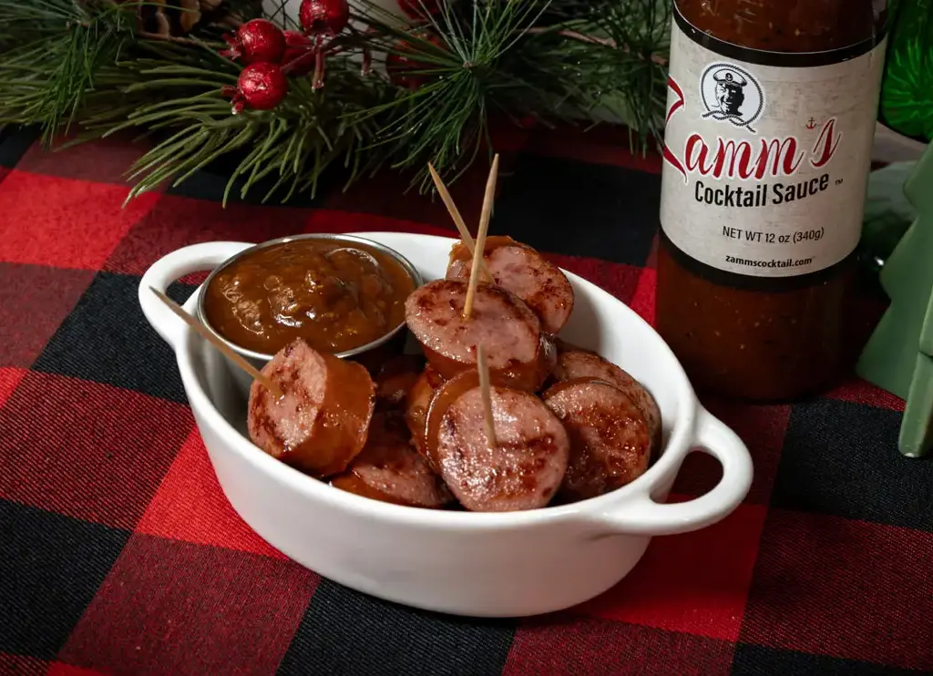 Cocktail Kielbasa with Zamm’s Cocktail Sauce
