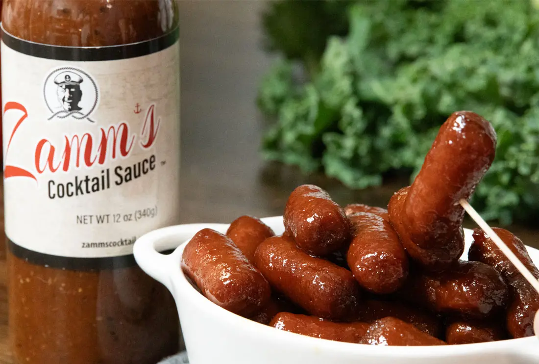 Cocktail Smokies with Zamm’s Cocktail Sauce Featured