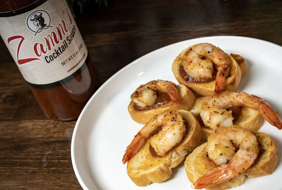 Prawn Cocktail Bites with Zamm’s Cocktail Sauce